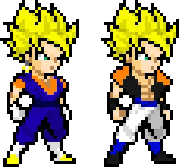 Ssj Vegito Gogeta Sprites Kamuisenketsu Pixel Art Maker Goku Ssj1 Pixel Art Png Vegito Png