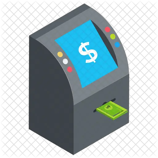 Atm Machine Icon Of Isometric Style Ecas Estacion De Cria De Animales Silvestres Png Atm Png