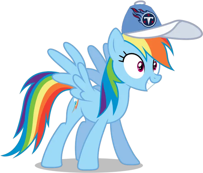 Rainbow Dash Wearing A Tennessee Titans Cap Rainbow Dash Rainbow Dash Vector Png Tennessee Titans Png