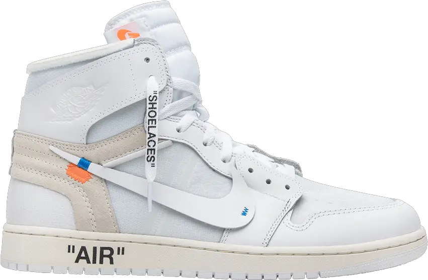 Off White X Air Jordan 1 Retro High Og U0027whiteu0027 2018 Air Shoe Png Off White Png