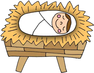 Christ In Manger Clipart Jesus In Manger Clipart Png Manger Png