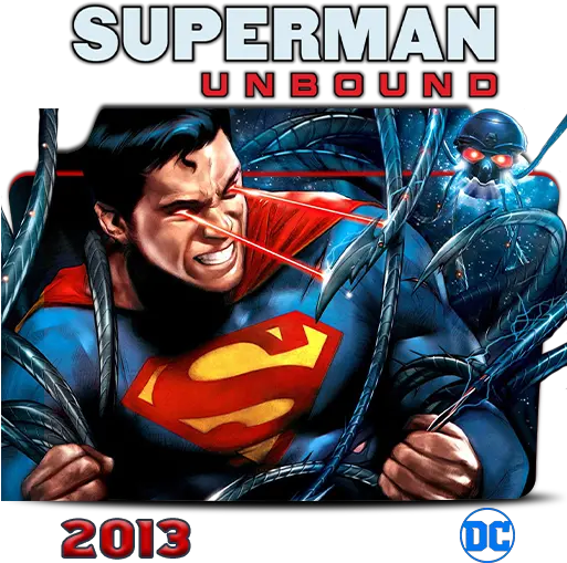 Superman Unbound Folder Icon 2013 Designbust Png Dc Comics Folder Icon