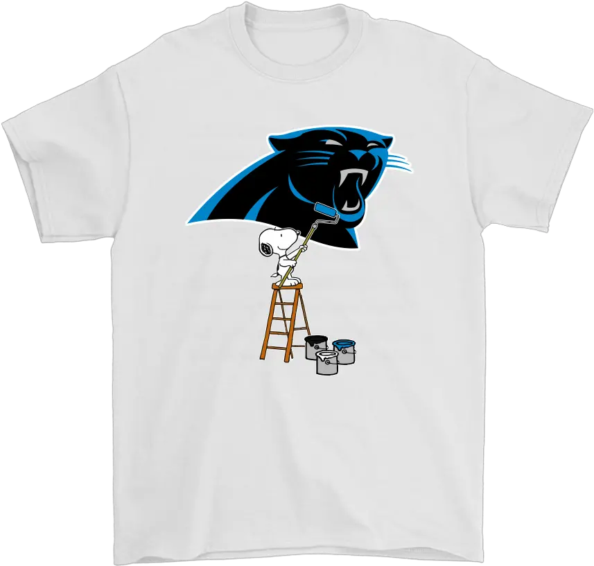 Snoopy Paints The Carolina Panthers Logo Nfl Football Shirts Hey You Dropped This T Shirt Png Carolina Panthers Logo Png