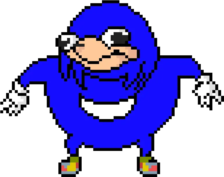 Blue Ugandan Knuckles Pixel Art Maker Ugandan Knuckles Pixel Art Png Knuckles Png