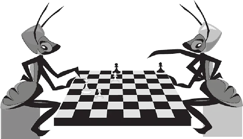 Cartoon Chess Game Playing Sitting Insects Ants Ants Chess Png Ants Png