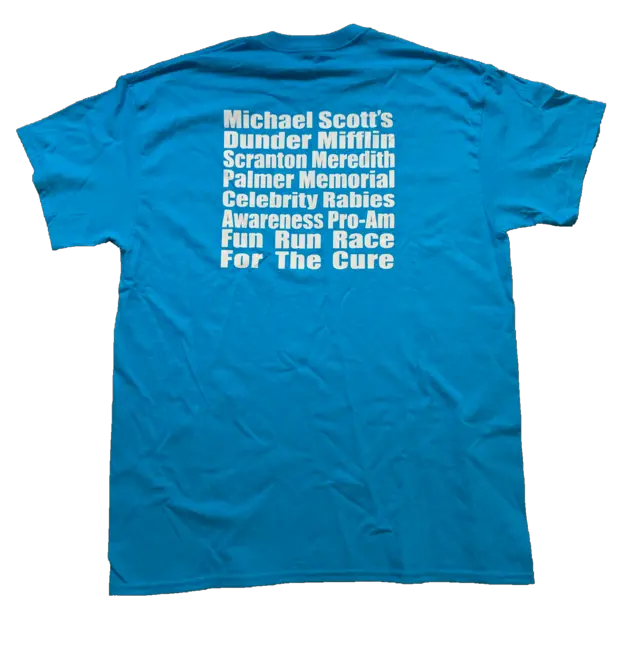 Office Fun Run Michael Scott Rabies Active Shirt Png Dunder Mifflin Logo Png