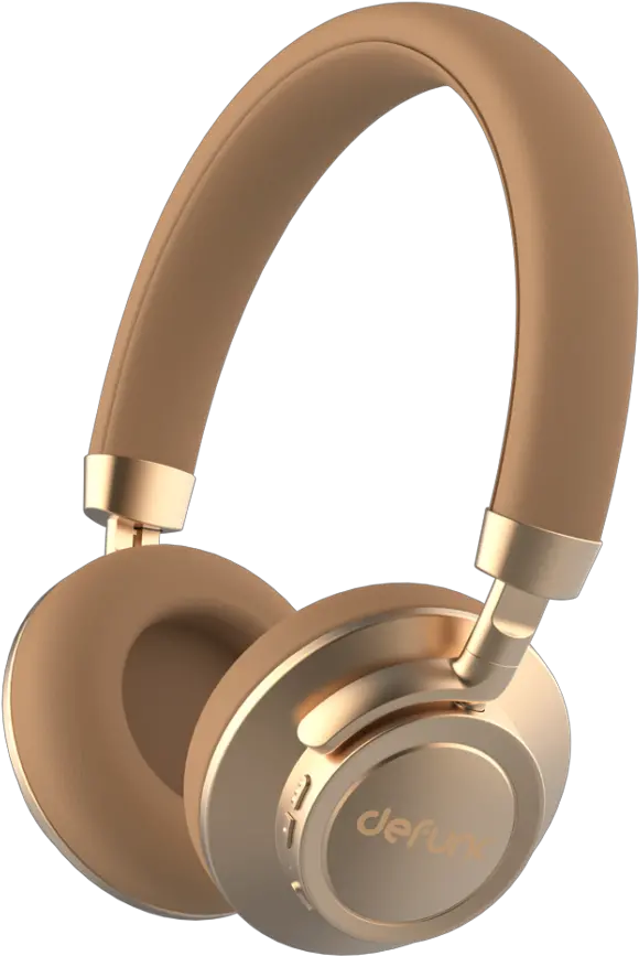 Bt Headphone Plus Defunc Gold Headphones Png Headphone Transparent