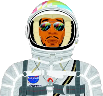 Kid Cudi Astronaut Cartoon Psd Free Download Kid Cudi Album Cover Png Astronaut Icon Vector