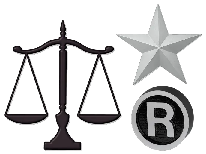 Registered Mark And Prismatic Star Justice Symbol Scales Png Scales Of Justice Png