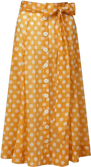 Orange Polka Dot Beach Skirt Polka Dot Png Polka Dots Png