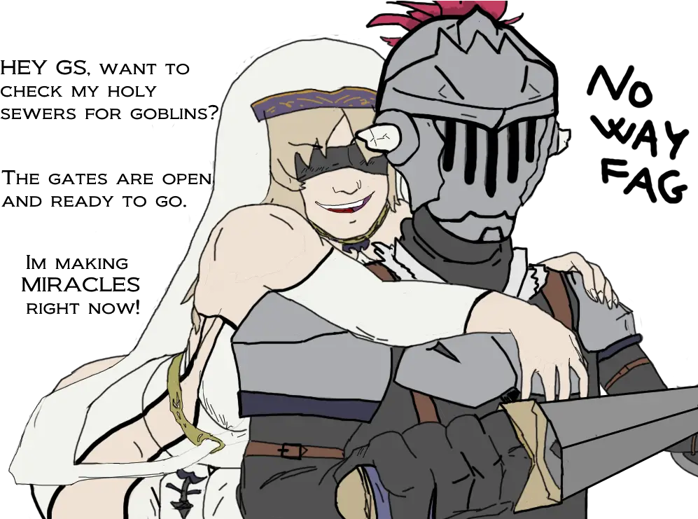 Nowaymaiden Sword Maiden Goblin Slayer Meme Png Goblin Slayer Png