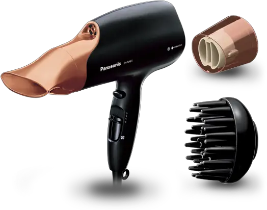 Quiet And Portable Nanoe Hair Dryer Eh Na65 Panasonic Uk Panasonic Rose Gold Hair Dryer Png Hair Dryer Png