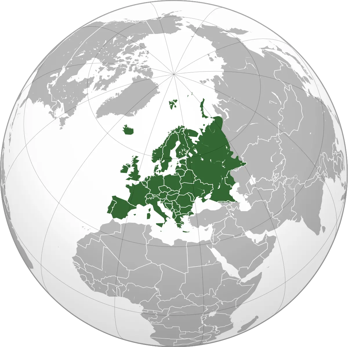 Fileeurope Orthographic Caucasus Urals Boundary With United Kingdom On The Globe Png Borders Png