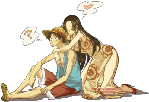 One Piecel X H Parejas De Anime Fan Art 36115762 One Piece Luffy And Hancock Png Anime Couple Transparent