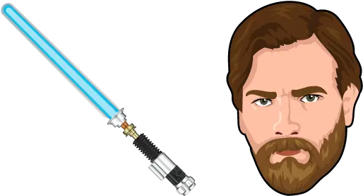 Star Wars Obi Obi Wan Kenobi Lightsaber Cartoon Png Obi Wan Kenobi Png