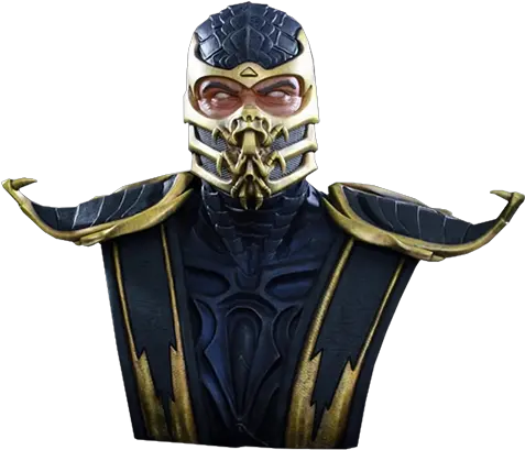 Mortal Kombat Scorpion Life Size Bust By Pop Culture Shock Mk 9 Scorpion Bust Png Scorpion Mortal Kombat Png