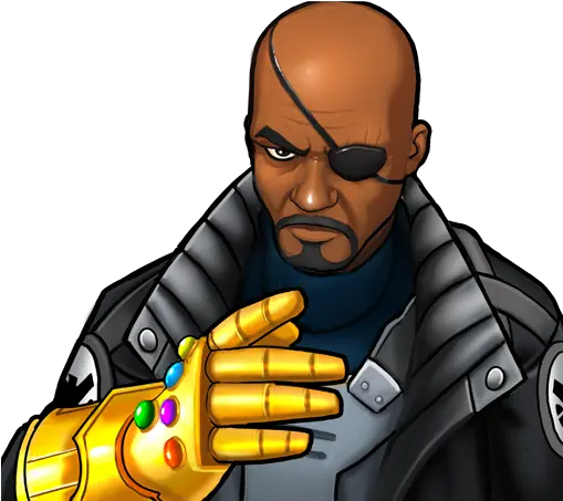 Assuming They Would All Survive Which Avengermcu Be Nick Fury Infinity Gauntlet Png Infinity Gauntlet Logo