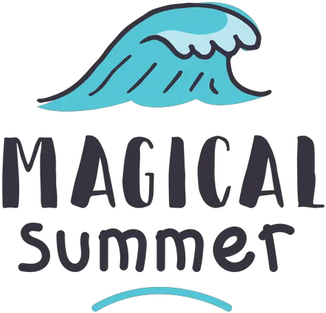 Magical Summer Wave Badge Sticker Transparent Png U0026 Svg Transparent Summer Stickers Png Summer Png