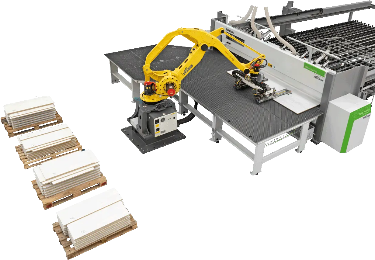 Panel Saw With Integrated Robot Selco Wn 6 Ros Wood Biesse Panel Saw Png Saw Transparent