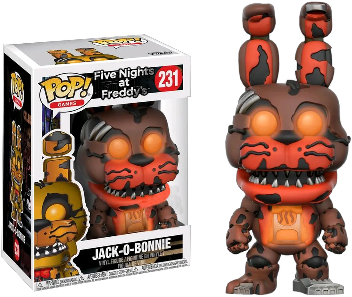 Five Nights Jackobonnie Glow Us Exclusive Pop Funko Pop Fnaf Jack O Bonnie Png Five Nights At Freddys Png