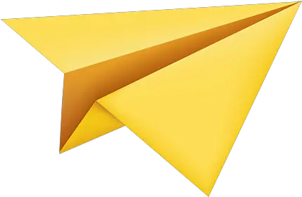 Paper Plane Yellow Origami Yellow Paper Plane Png Paper Airplane Png