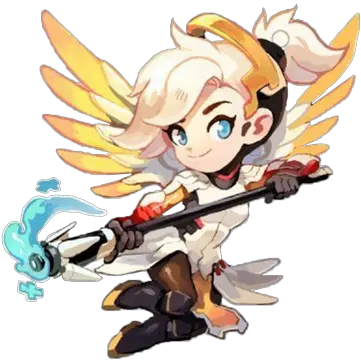 Download Mercy Overwatch Heal Overwatch Mercy Chibi Png Mercy Transparent