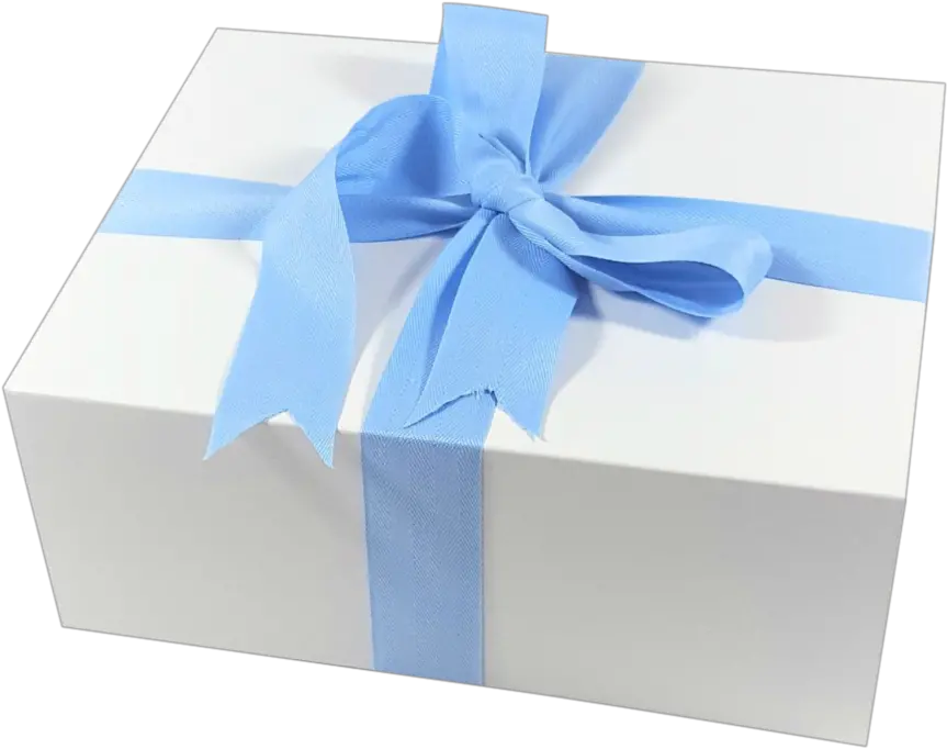 Gift Box With Blue Ribbon Portable Network Graphics Png Gift Bow Png