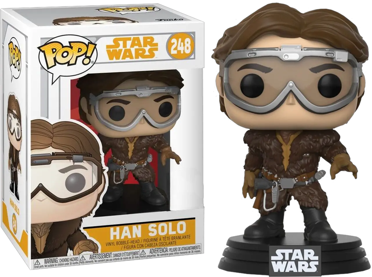 Star Wars Solo Han Solo With Goggles Us Exclusive Pop Funko Pop Han Solo 248 Png Han Solo Png