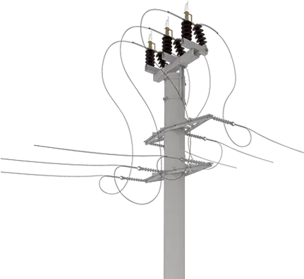 Surge Arrester Medium Voltage Vertical Png Power Lines Png