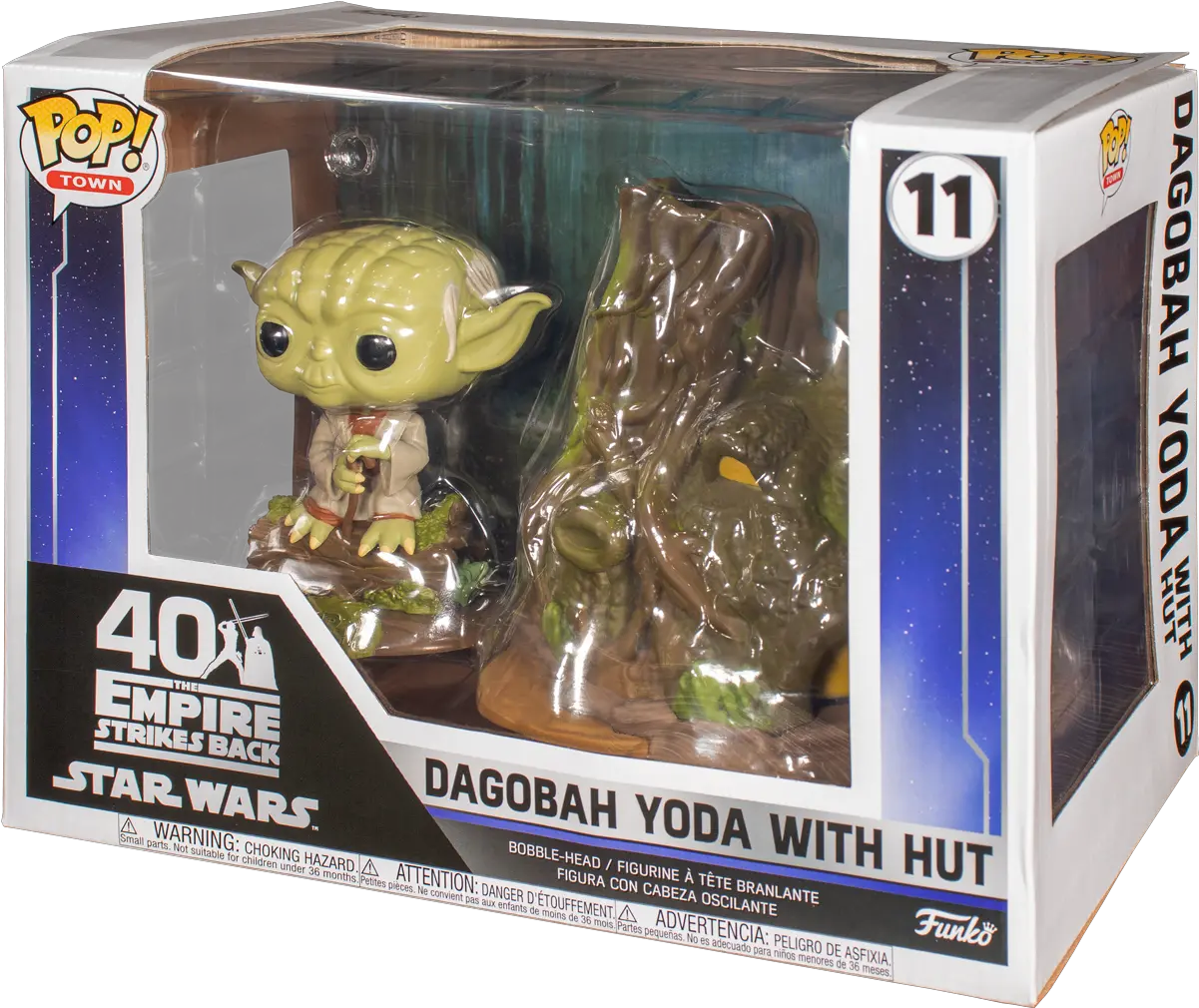 Funko Pop Town Star Wars Dagobah Yoda With Hut 11 Star Episode V The Empire Strikes Back Png Yoda Transparent