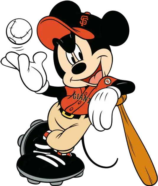 Giants Baseball Clipart Mickey Mouse Baseball Png Giants Png