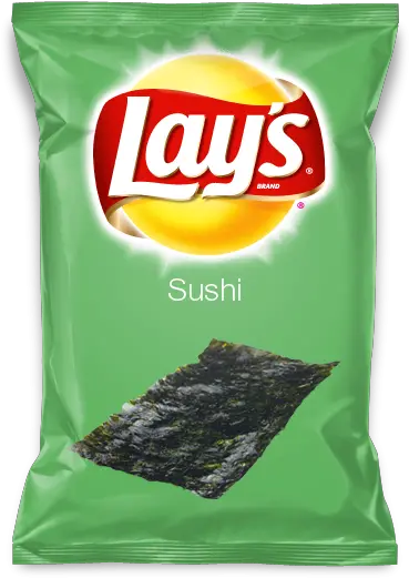 Would You Eat Sushi Flavored Layu0027s Chips Vote For Me Sushi Flavored Chips Png Lays Png