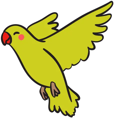 Cute Smiling Green Parrot Flying Transparent Png U0026 Svg Desenho De Papagaio Voando Parrot Transparent Background