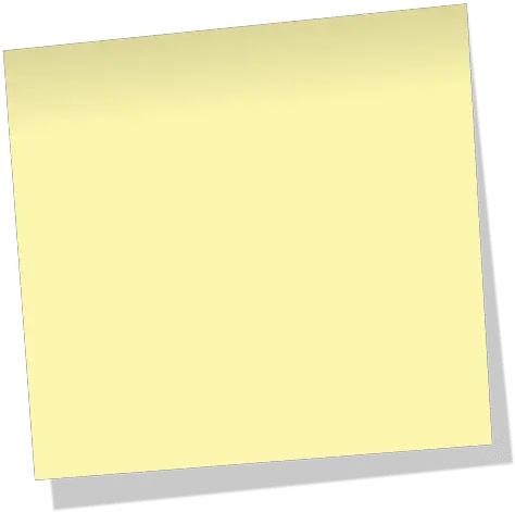 Yellow Sticky Note Paper Png Sticky Note Transparent