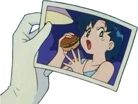 Anime Japan 90s 80s Sad Eat Random Sticker Png Aestheti Aesthetic Mercury Sailor Moon 90s Png