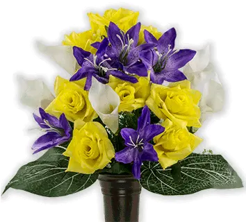 Yellow Rose With Purple Tiger Lily Ma2192 Purple And Yellow Roses Png Yellow Rose Transparent