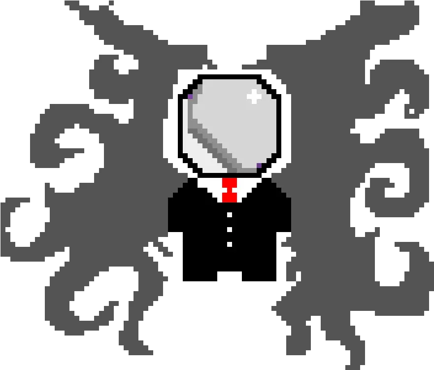 Slenderman Pixel Art Maker Dairy Cow Png Slender Man Transparent