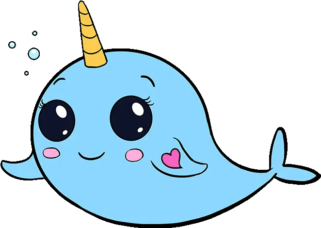 Download Hd How To Draw Cute Narwhal Cute Drawings Easy Png Narwhal Png