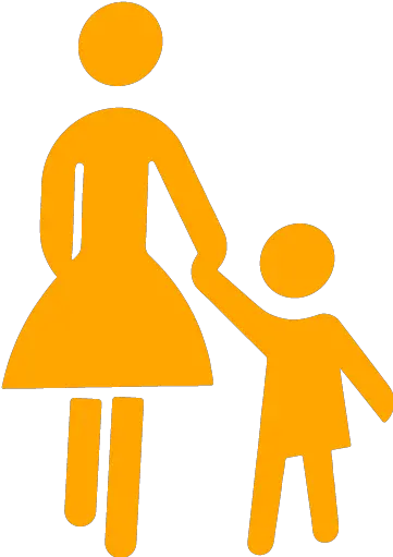 Orange Mother And Child Icon Free Orange Mother And Child Mother With Child Clipart Png Child Transparent