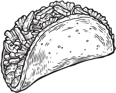 Adelita Tacos Black And White Png Taco Png