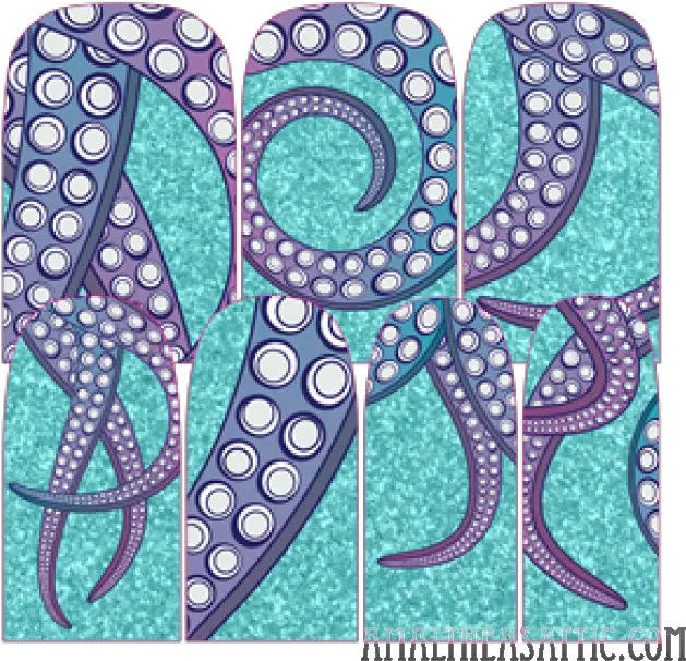 Tentacle Nail Wrap Full Size Png Download Seekpng Paisley Tentacle Png