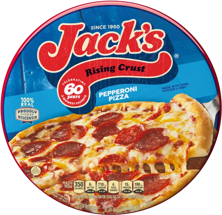 Jacku0027s Rising Crust Pepperoni Frozen Pizza 263 Oz Pack Jacks Thin Crust Pizza Png Pepperoni Png