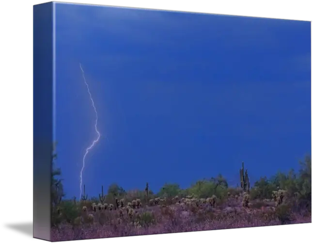 Lightning Bolt Strike In The Desert By James Lightning Png Lightning Strike Png