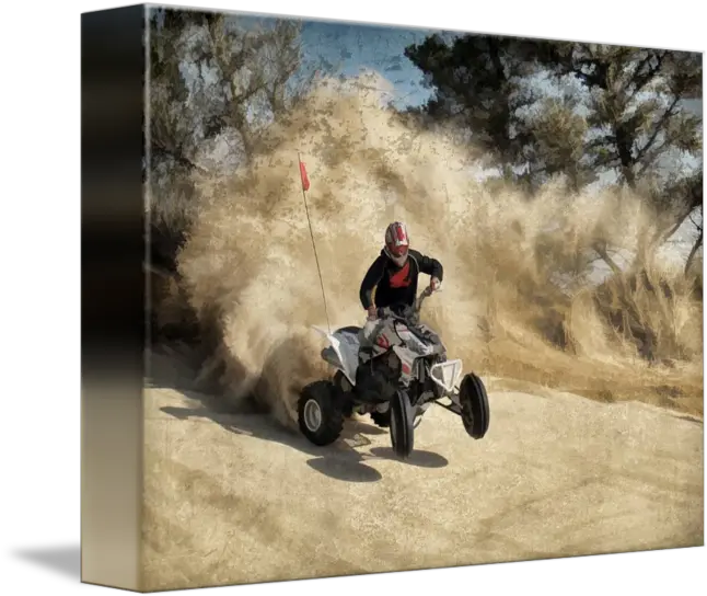 Atv Atv On Dirt Road In Dust Cloud Png Dust Cloud Png