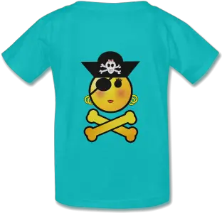 Pirate Emoticon Smiley Emoji Girl Kidu0027s Classic Tshirt Model T22 Id D535557 Png Goat Emoji Png