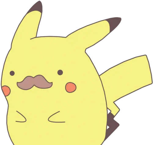 Pikachu Clipart Tumblr Transparent Pikachu With Mustache Png Pikachu Transparent