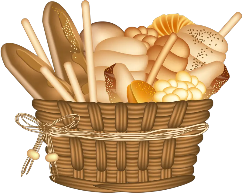 Basket Png Clip Royalty Free Library Junk Clipart Goodie Bread Basket Clip Art Bread Clipart Png