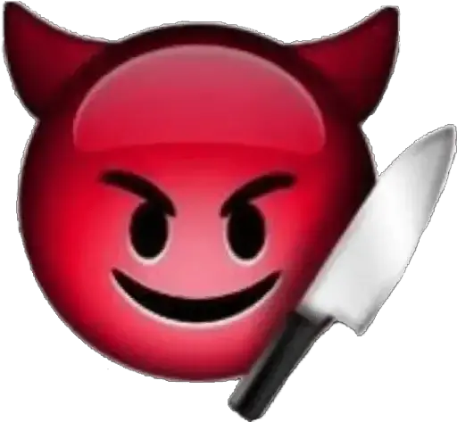 Cool Emoji Stickers For Whatsapp Emoji Diablito Png Knife Cat Meme Transparent