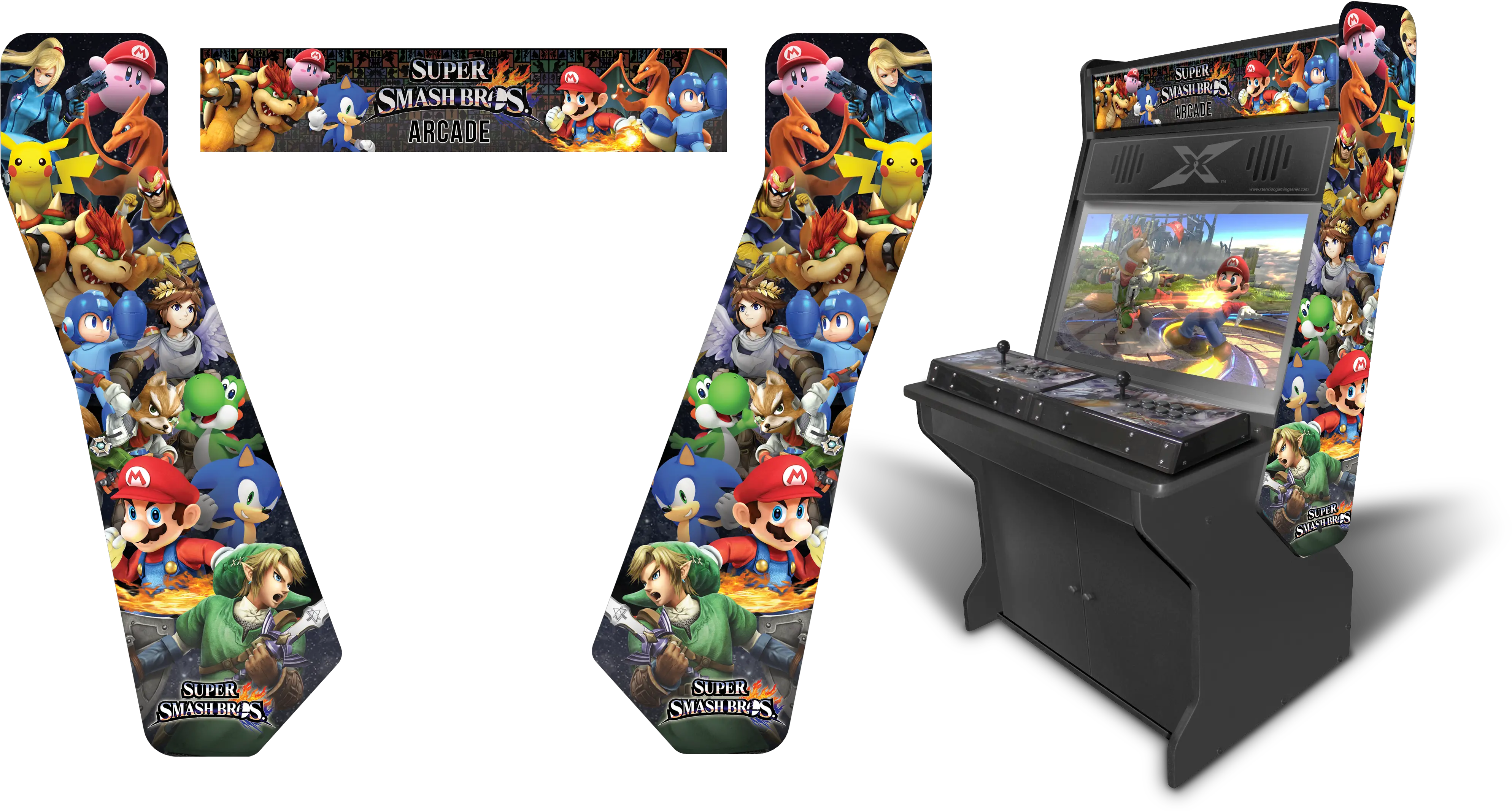 Download Hd Super Smash Bros Super Smash Bros Arcade Arcade Up Teenage Mutant Ninja Turtles Mame Png Arcade Cabinet Png