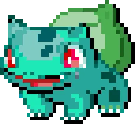 Pixilart Pixel Art Pokemon Bulbasaur By Anonymous Cartoon Png Bulbasaur Transparent